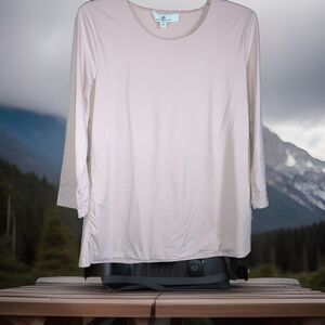 Jean-Pierre Klifa Top Size Medium Pale Pink Lightweight Paris Long sleeves